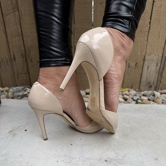 Aldo Beige Patent Leather DOrsay Pumps - Picture 8 of 16